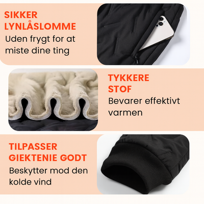 Premium Unisex Vandtætte Bukser med Fleecefor