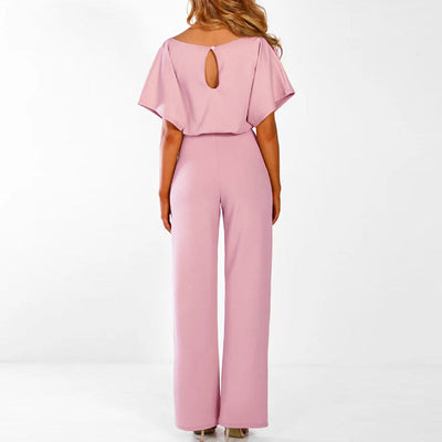 Clarissa | Elegant Bæltebelagt Dame Jumpsuit