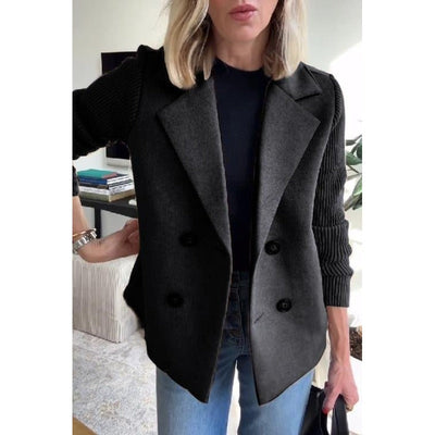 Amora™ | Elegant blazer med strikkede ærmer