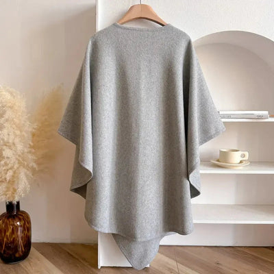 Elegant Lang Poncho-Sjal – Premium Kvalitet