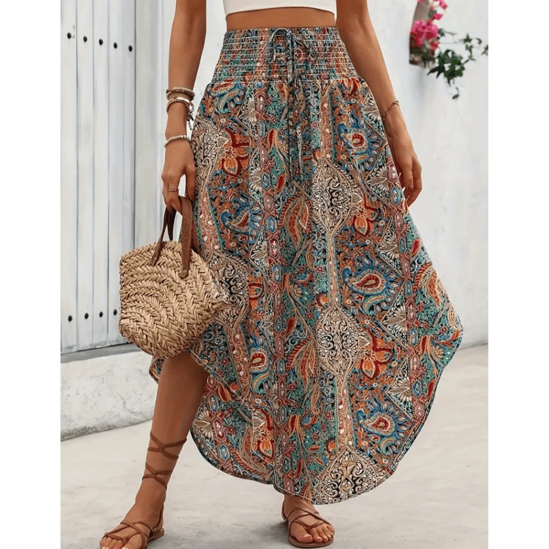 Regitze | Stilfuld Casual Maxi-nederdel med Print
