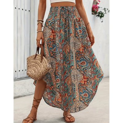 Regitze | Stilfuld Casual Maxi-nederdel med Print